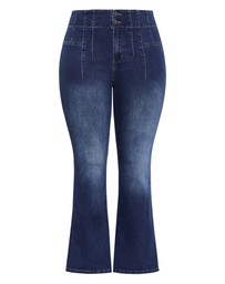 City Chic - Asha Fit Pin Woodstock Flare Leg Jean