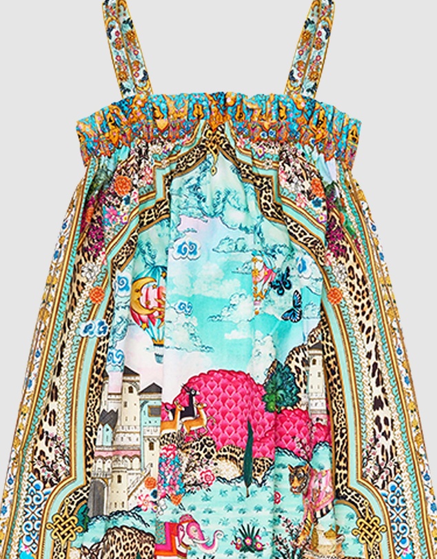 Camilla - Wide Strap Maxi Sun Dress - Kids-Teens