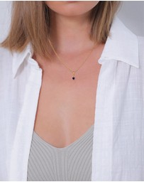 Elli Jewelry - Necklace Heart Sapphire 925 Sterling Silver