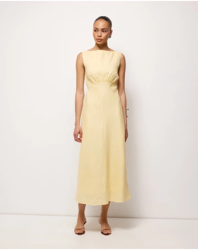 AERE - Amie Linen Midi Dress