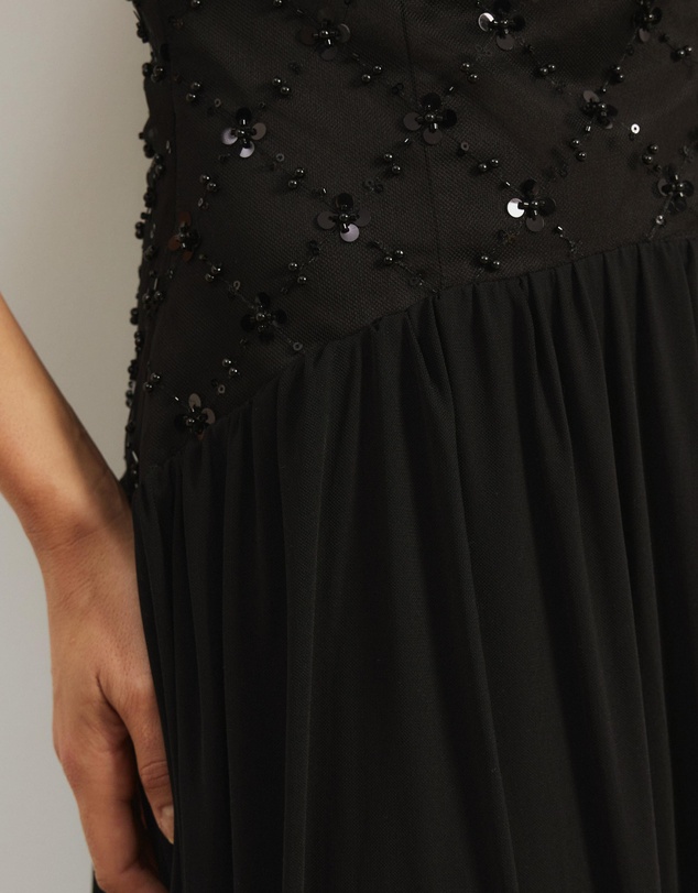 Atmos&Here - Freya Beaded Mesh Maxi Dress
