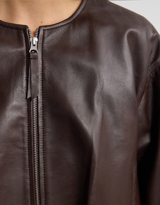 Oxford - Ember Leather Bomber Jacket