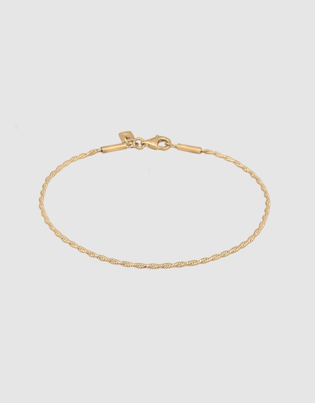 Kuzzoi - ICONIC EXCLUSIVE - Classic Rope Chain Bracelet in Gold-Plated 925 Sterling Silver