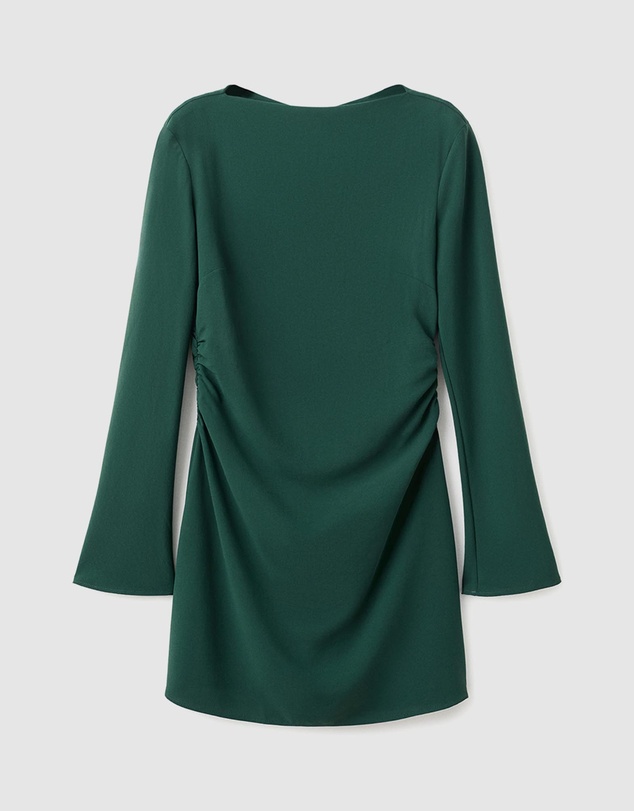 M.N.G - Boat-Neck Ruched Dress