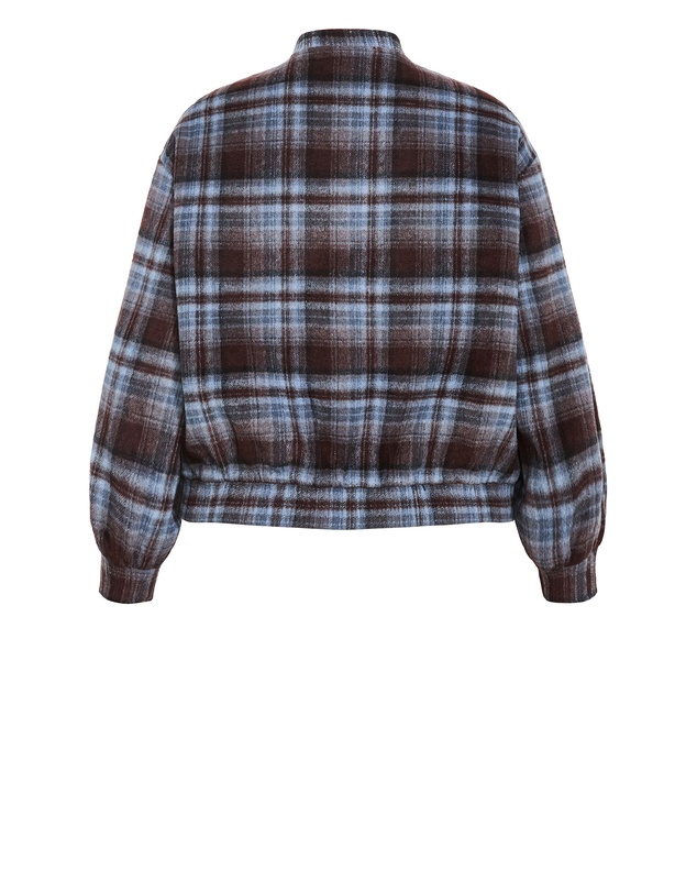 City Chic - Mila Check Bomber Jacket