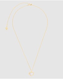 Wanderlust + Co - Heart Pearl Locket Necklace