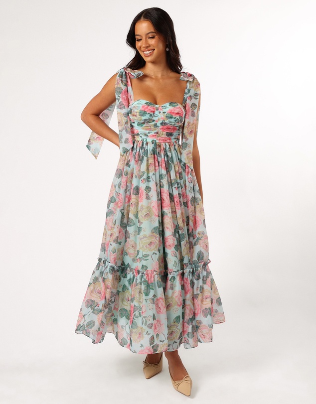 Petal & Pup - Floret Midi Dress - Blue Multi