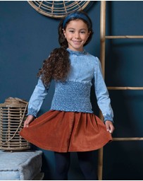 B.Nosy - Ruffle Corduroy Velour Skirt - Kids-Teens