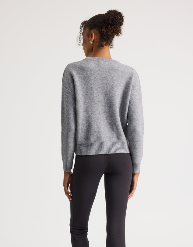 Upstate - College Knit Sweater - Grey Marle