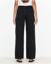Dazie - Budapest Tie Front Low Rise Straight Leg Jeans