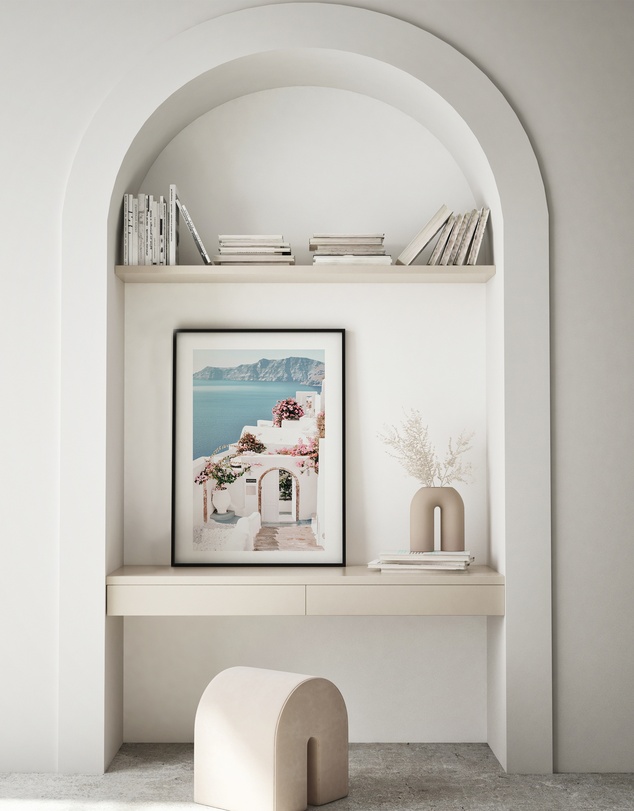 Olive et Oriel - Santorini Days Art Print