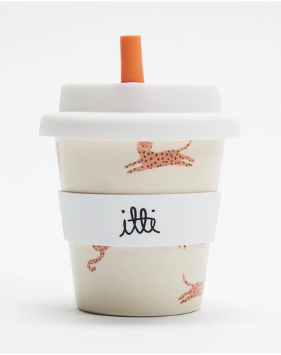 itti bitti - Bamboo Reusable Baby Cino Cup With 2 Straws - Babies-Kids