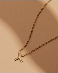 Najo - Bisous Yellow Gold Necklace (45cm+ext)