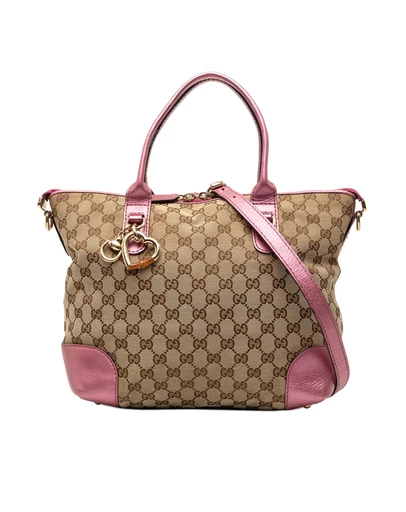 Pre-Loved by Azura Reborn - Pre-Loved GG Canvas Heart Bit Satchel