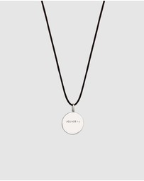 Kuzzoi - ICONIC EXCLUSIVE - Necklace Male Nylon Black 925 Sterling Silver