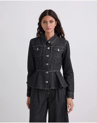 Karl Lagerfeld - Contrast Stitch Denim Jacket