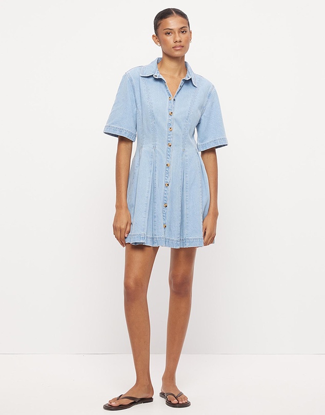 MON RENN - Hallie Denim Shirt Dress
