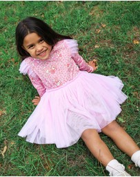 Rock Your Kid - Disney Thumper Circus Frill Dress in Peach