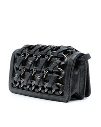 Pre-Loved by Azura Reborn - Pre-Loved CC Metallic Caviar Interlaced Chain Clutch on Strap