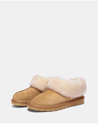 EVERAU - EverAU Ugg Homey Slipper Suede Cow Suede Upper House Shoes