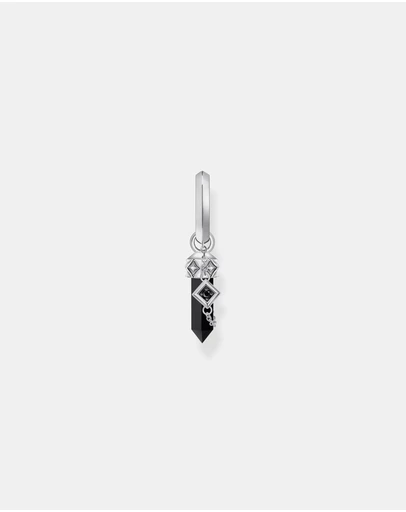 THOMAS SABO - Crystal Single Hoop Earring with Black Onyx