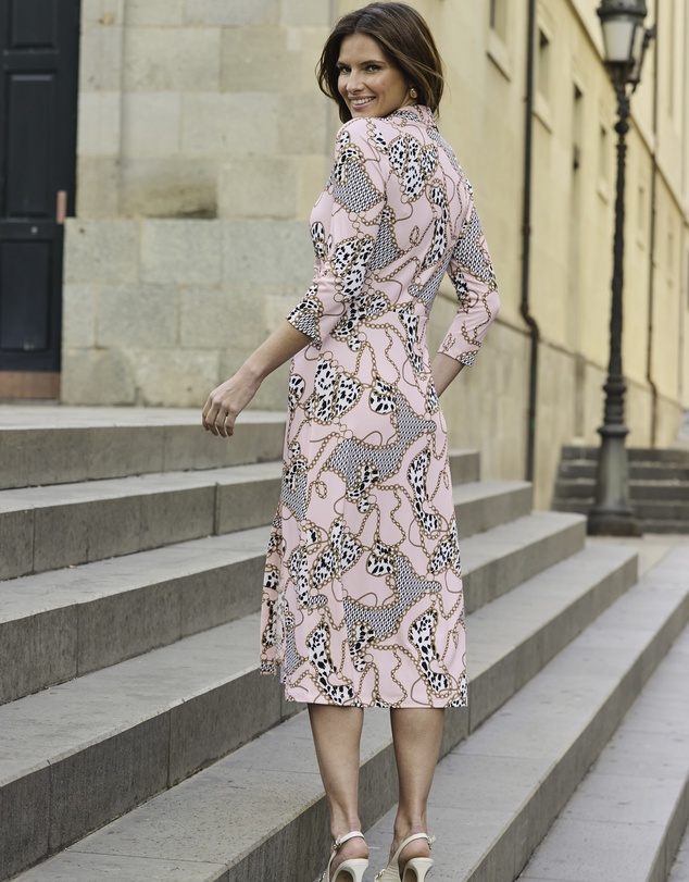 Sosandar - WOW Print Ruched Front Shirt Dress