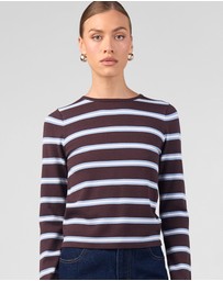 MVN - Stripe Long Sleeve Knit Top