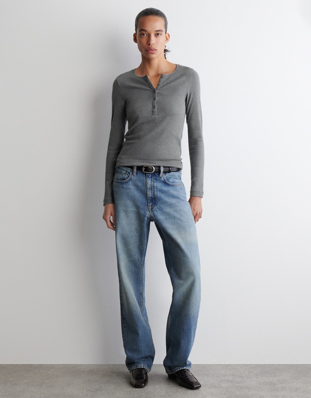 COS - Long-Sleeved Henley Top