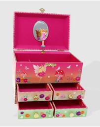 Pink Poppy - Unicorn & The Pixie Fairy Musical Jewellery Storage Box