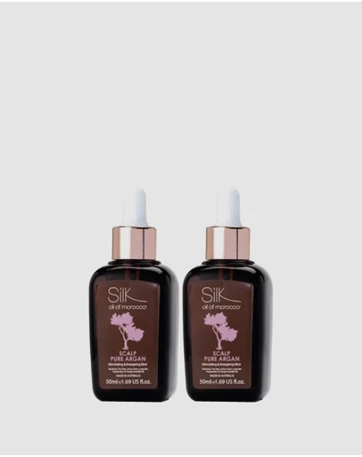 Silk Oil of Morocco - Scalp Pure Argan Stimulating & Energizing Elixr Duo - Value Pack