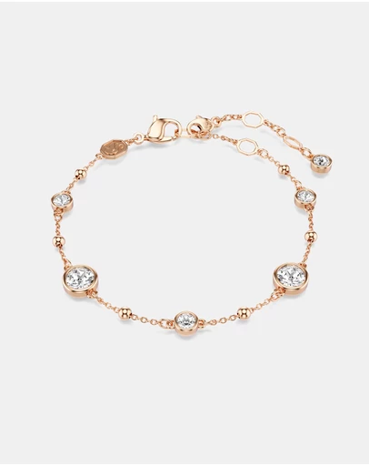 Swarovski - Imber Bracelet, Round Cut, White, Rose Gold-Tone Plated
