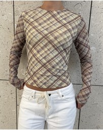 Dazie - Rush Hour Long Sleeve Mesh Top