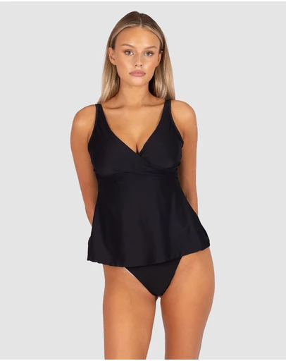 Baku Swimwear - Rococco Flared D/E Cup Wrap Singlet Top