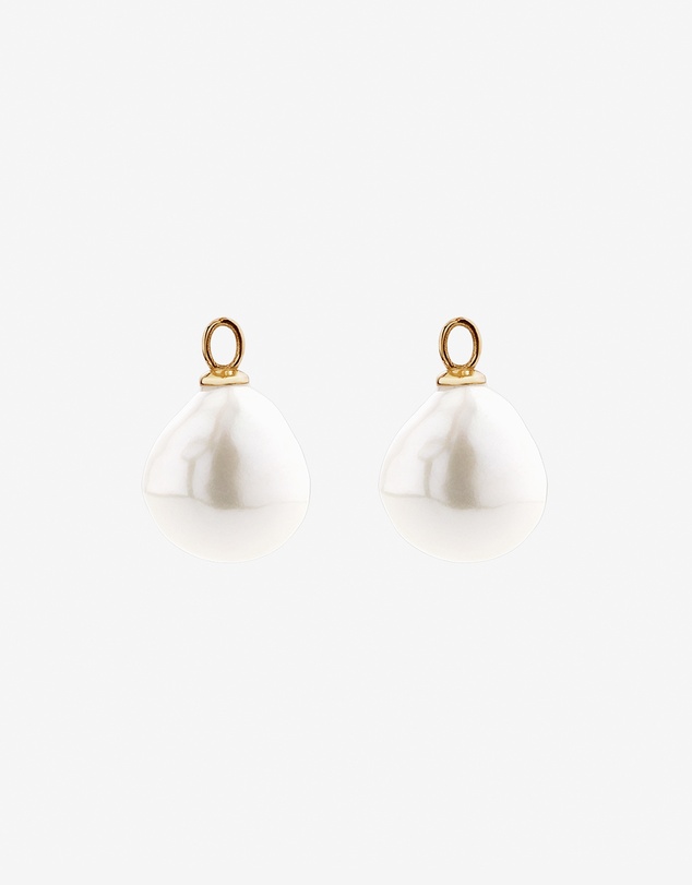 Michael Hill - 6.5mm Bar Drop Earrings with Cultured Freshwater Pearls in 10kt Yellow Gold