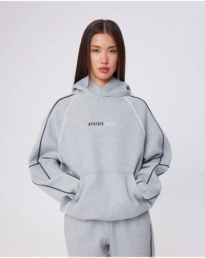 Upstate - Velocity Hoodie - Grey Marle