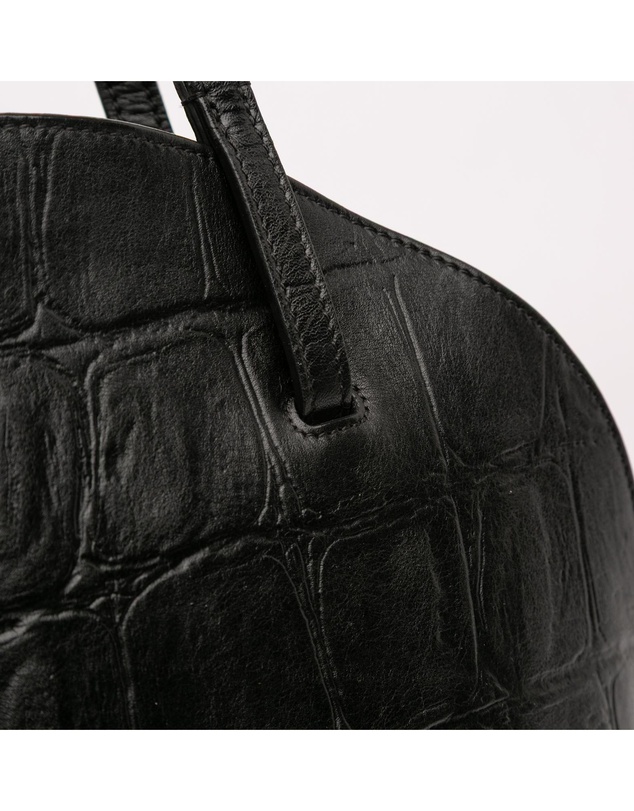 Pre-Loved by Azura Reborn - Pre-Loved Croc Embossed Leather Curved Shoulder Bag