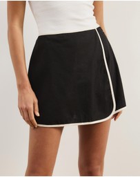 Atmos&Here - Annie Linen Blend Wrap Skort