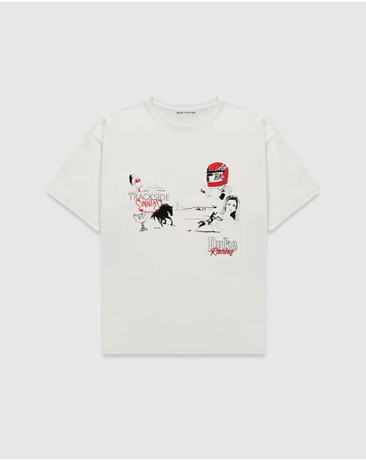Duke + Dexter - DR4 Smoke Vintage White T-Shirt