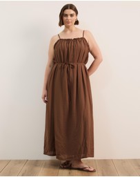 Atmos&Here Curvy - Brooks Linen Blend Maxi Dress
