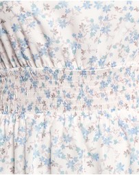 Petal & Pup - Roman Long Sleeve Maxi Dress - Blue Floral