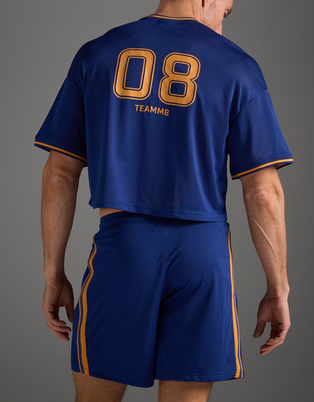 TEAMM8 - S.S.C. Fraternity Drop Sleeve Crop Tee