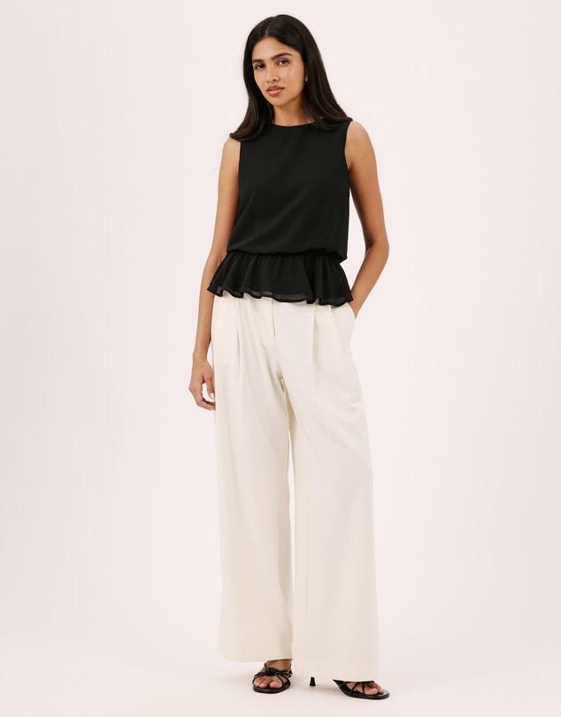 Atmos&Here - Jamie Chiffon Gathered Sleeveless Top