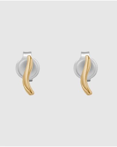 Skagen - Essential Waves Gold Tone Earring