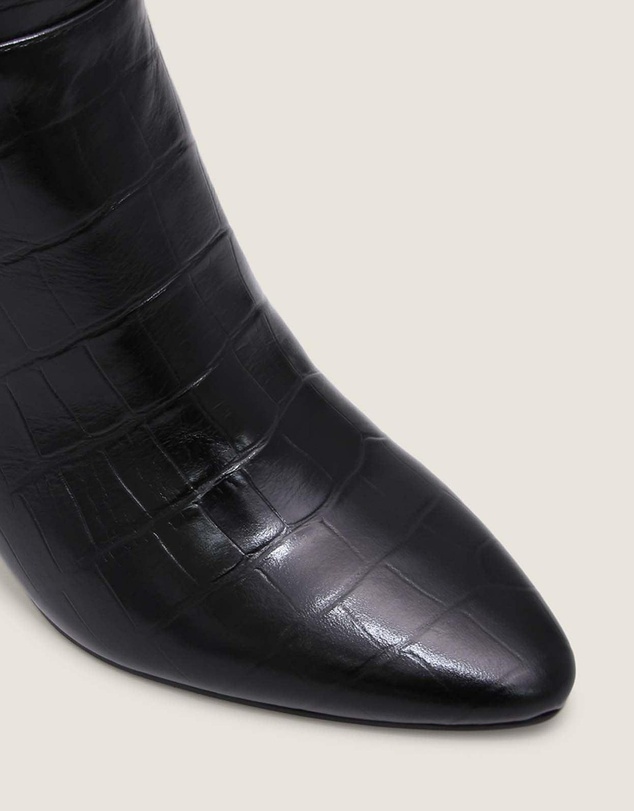Shelly Shen - Kyrie Heel Long Boots Black Croc