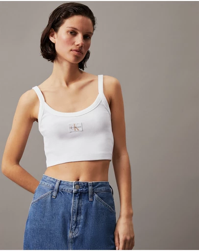 Calvin Klein Jeans - Ribbed Monogram Logo Bralette