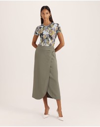 SABA - Dharma Drape Midi Skirt