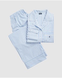 Polo Ralph Lauren - Shirting Stripes Cotton Long Sleeve Button Down Pyjama Set