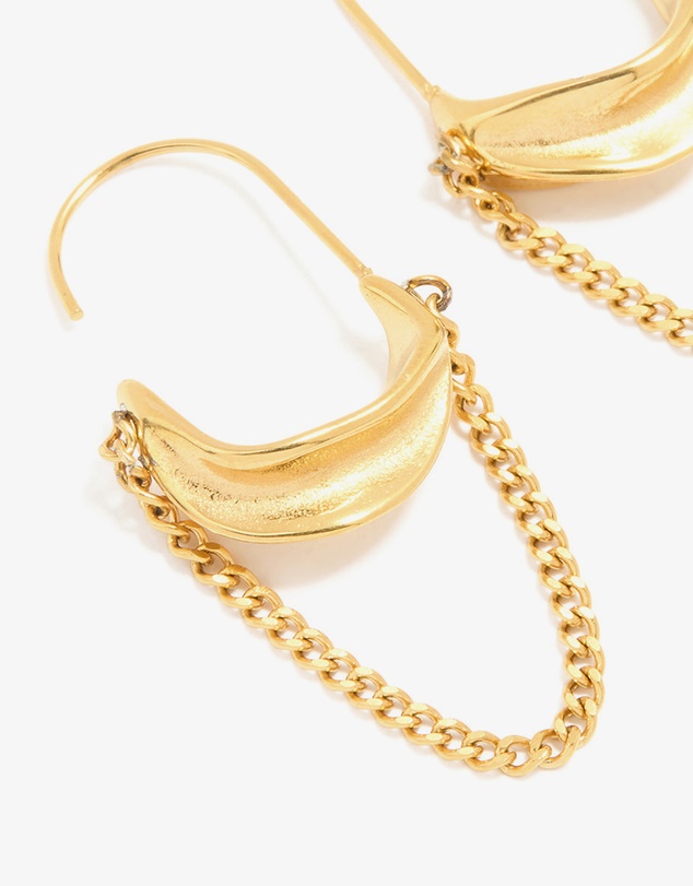 Lovisa - Waterproof Gold Plated Stainless Steel Chain Hoop Earrings
