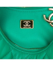 Pre-Loved by Azura Reborn - Pre-Loved Small Quilted Lambskin Chain Around Hook Hobo Bag