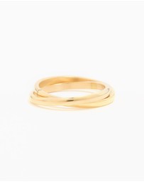 Lovisa - Waterproof Gold Plated Stainless Steel Intertwined Stacked Ring
